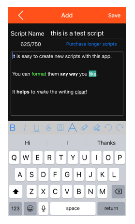 Add formatting to your script to make it easier to read